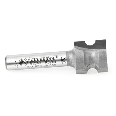 Amana Tool. Bullnose Router Bit | 5⁄64 Radius x 17⁄32 Dia x 1⁄2 x 1⁄4" Shank | 51540 