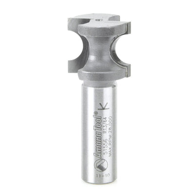 Amana Tool. Bullnose Router Bit | 13⁄64 Radius x 7⁄8 Dia x 3⁄4 x 1⁄2"Shank | 51556 