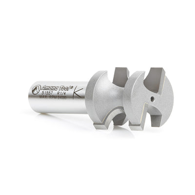 Amana Tool. Bullnose Router Bit | 1⁄4 Radius x 1 Dia x 1 x 1⁄2"Shank | 51557 