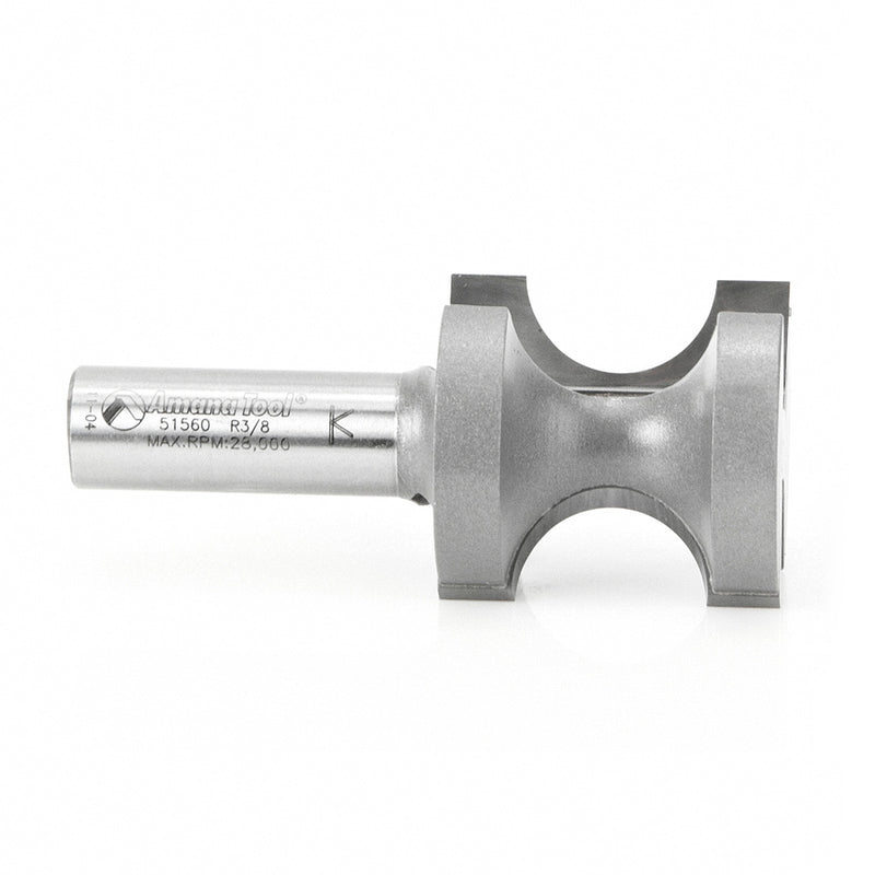 Amana Tool. Bullnose Router Bit | 3⁄8 Radius x 1 1⁄4 Dia x 1 5⁄16 x 1⁄2"Shank | 51560 