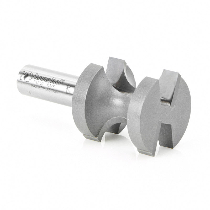 Amana Tool. Bullnose Router Bit | 3⁄8 Radius x 1 1⁄4 Dia x 1 5⁄16 x 1⁄2"Shank | 51560 