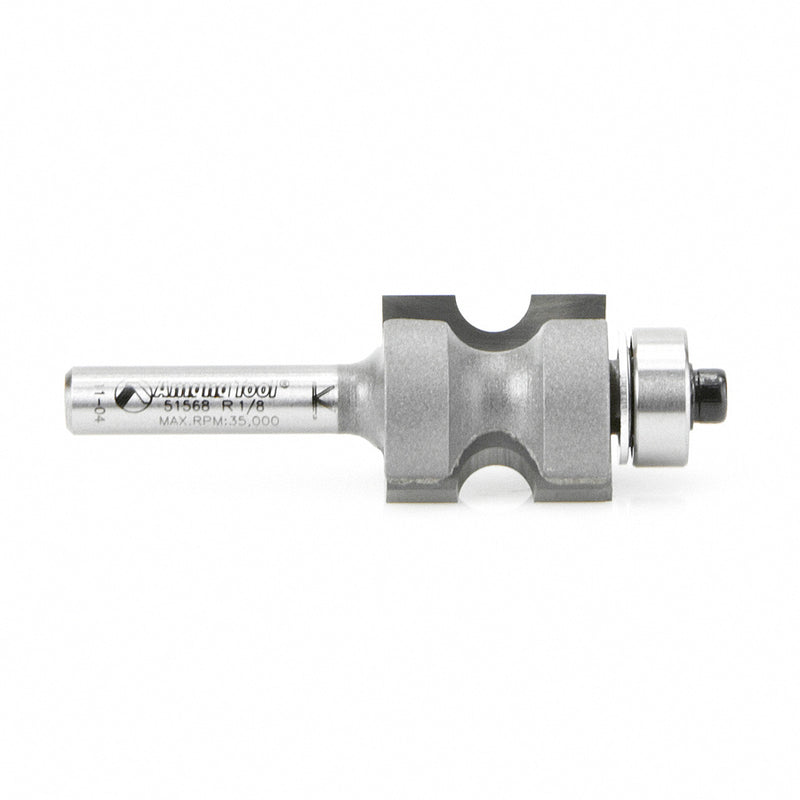 Amana Tool. Bullnose Router Bit | 9⁄64 Radius x 21⁄32 Dia x 3⁄4 x 1⁄4" Shank | 51568 