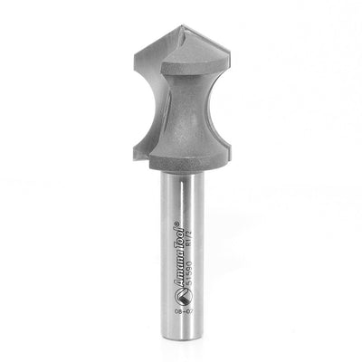 Amana Tool. Hand Grip Plunge Router Bit | 1⁄2 Radius x 45°x 1 1⁄8 Dia x 1 9⁄16 x 1⁄2"Shank | 51590 