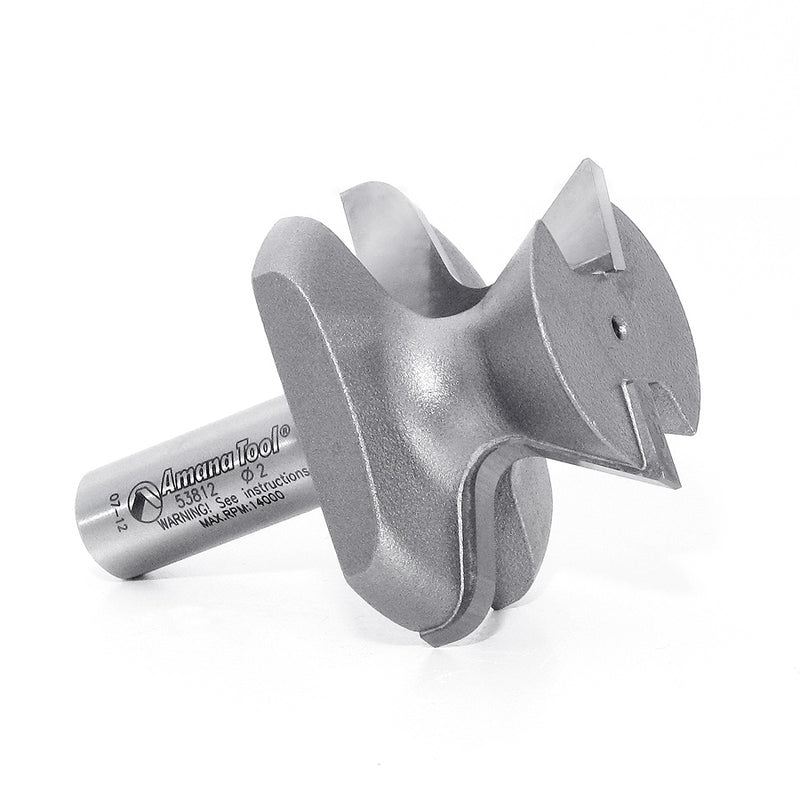 Amana Tool. Finger Grip Router Bit | 1⁄4 x 3⁄16 Radius x 2" Dia x 1 1⁄4 x 1⁄2 Shank | 53812 