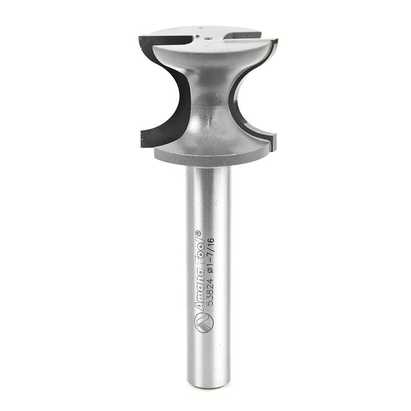 Amana Tool. Window Sill Edge Router Bit | 3⁄8 Radius x 1 7⁄16 Dia x 1 1⁄8 x 1⁄2" Shank | 53824