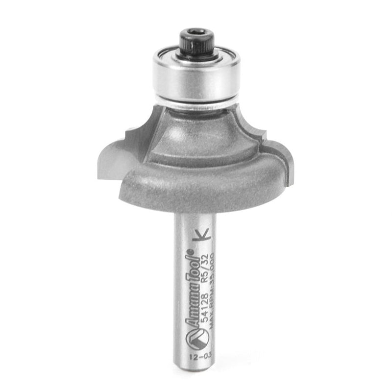 Amana Tool. Classical Cove & Bead Router Bit | 5⁄32 x 5⁄32 Radius x 1 1⁄8 Dia x 1⁄2 x 1⁄4"Shank | 54128 