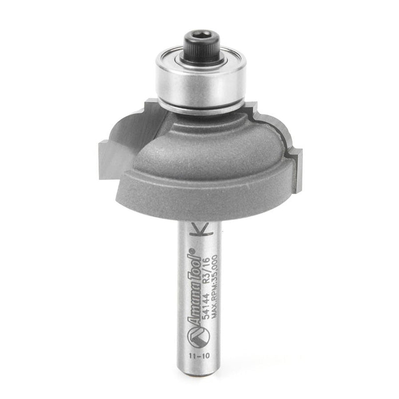 Amana Tool. Classical Cove Router Bit | 3⁄16 Radius x 1 1⁄8 Dia x 1⁄2 x 1⁄4"Shank | 54144 