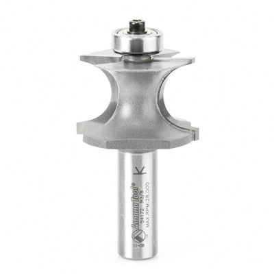 Amana Tool. Corner Beading Router Bit | 3⁄8 Radius x 1 1⁄2 Dia x 1" x 1⁄2"Shank | 54172