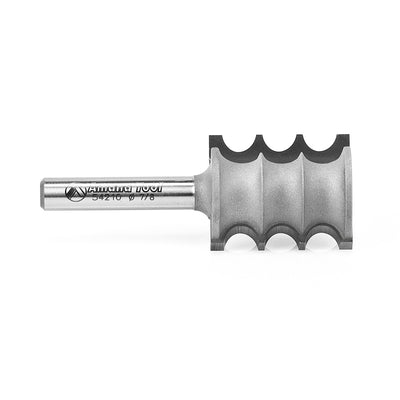 Amana Tool. Triple Beading Router Bit | 1⁄8 Radius x 7⁄8 Dia x 1" x 1⁄4 Shank | 54210 