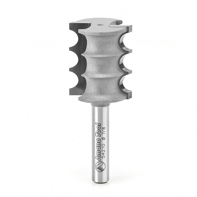 Amana Tool. Triple Beading Router Bit | 1⁄8 Radius x 7⁄8 Dia x 1" x 1⁄4 Shank | 54210 