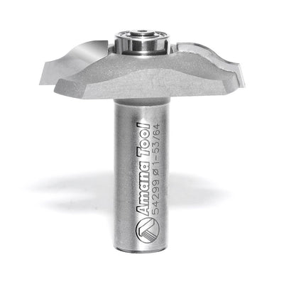 Amana Tool. Base Molding Ogee Edge Router Bit | 19⁄64 x 13⁄32 Radius x 1 53⁄64 Dia x 3⁄8 x 1⁄2" Shank | 54299 