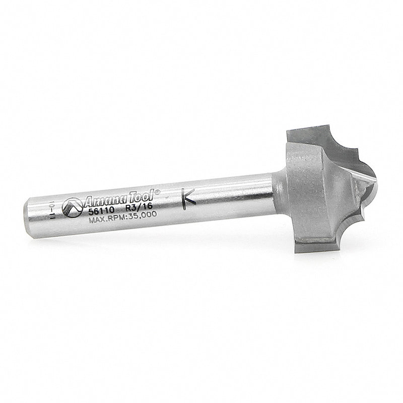 Amana Tool. Classical Groove Router Bit | 9⁄64 Radius x 3⁄4 Dia x 1⁄2 x 1⁄4" Shank | 56110