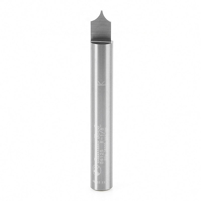 Amana Tool. Point Cutting Round Over Router Bit | 1⁄8 Radius x 1⁄4 Dia x 5⁄16 x 1⁄4 Shank Router Bit | 56125 