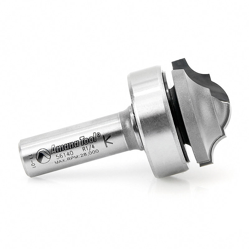 Amana Tool. Classical Groove Router Bit | 5⁄32 Radius x 1 3⁄8 Dia x 9⁄16 x 1⁄2" Shank w BB | 56140 