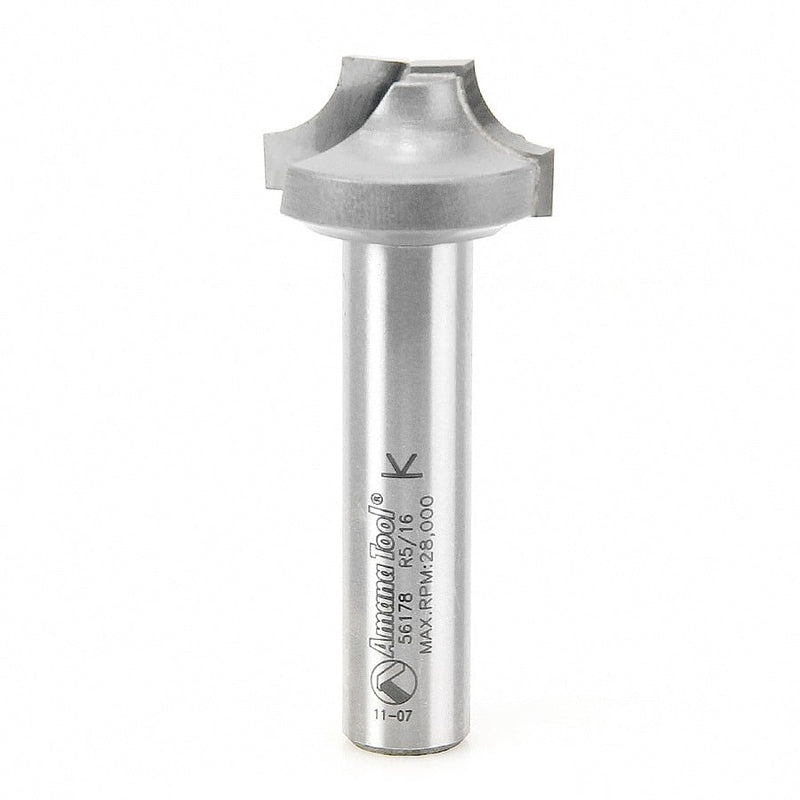 Amana Tool. Beading Groove Router Bit | 5⁄16 Radius x 1 1⁄8 Dia x 9⁄16 x 1⁄2" Shank | 56178 