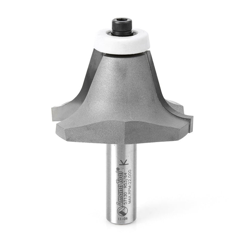 Amana Tool. Undermount Bowl Router Bit | Roundover 18°x 2 1⁄4 Dia x 1 1⁄4 x 1⁄2" Shank | 57130 