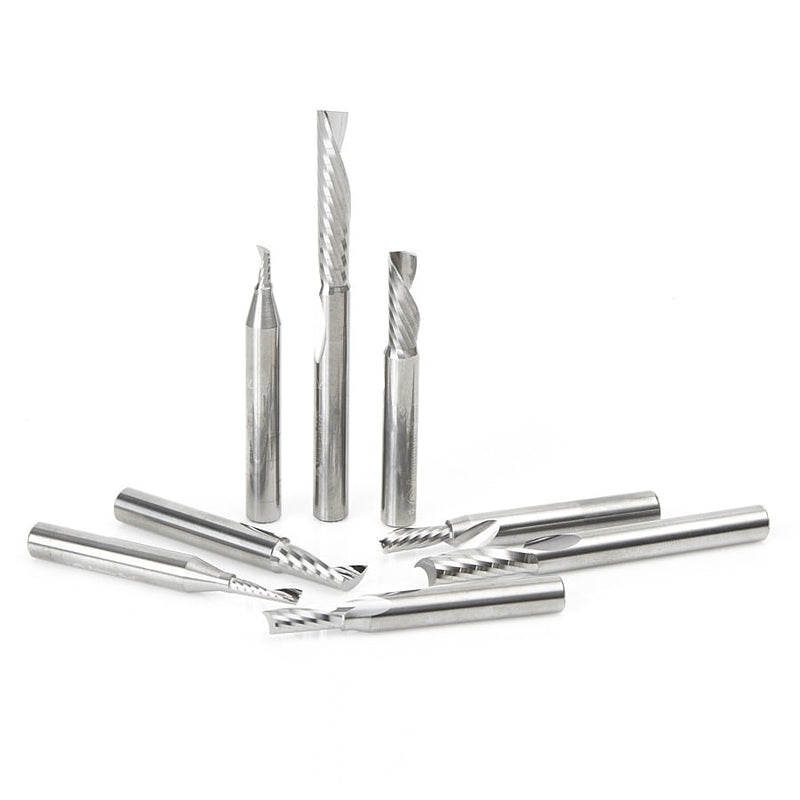 Amana Tool. 8 Piece | Aluminum Cutting CNC Spiral &