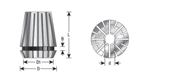 Amana Tool. High Precision Spring Collets | for ER32 Tool Holder | CO-116 