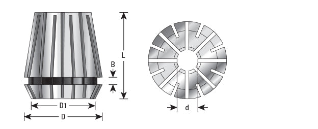 Amana Tool. High Precision Spring Collets | for ER40 Tool Holder | CO-224 