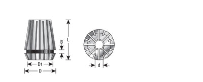 Amana Tool. High Precision Spring Collets | for ER25 Tool Holder | CO-281 