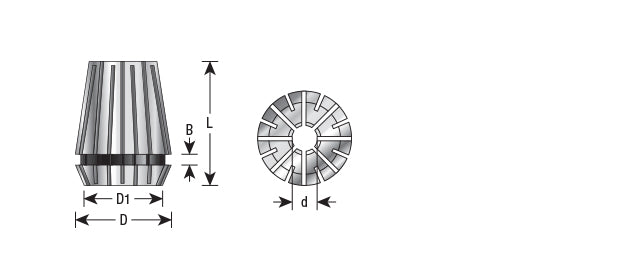 Amana Tool. High Precision Spring Collets | for ER25 Tool Holder | CO-287 