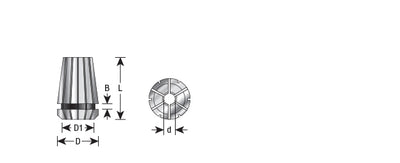 Amana Tool. High Precision Spring Collets | for ER-8 Tool Holder | CO-444 