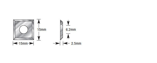 Amana Tool. CNC Insert Knife | 15 x 12 x 1.5mm | RCK-15 