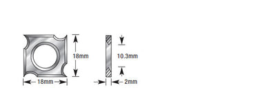 Amana Tool. CNC Insert Knife | 18 x 18 x 2mm | RCK-18 