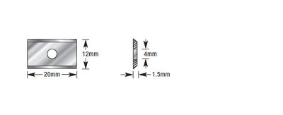 Amana Tool. CNC Insert Knife | 20 x 12 x 1.5mm | HCK-20 