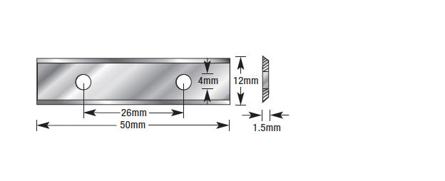 Amana Tool. CNC Insert Knife | 50 x 12 x 1.5mm | HCK-50 