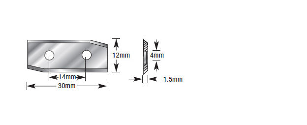 Amana Tool. CNC Insert Knife | 30 x 12 x 1.5mm | ICK-35RH 