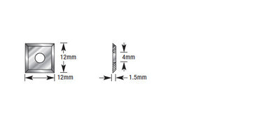 Amana Tool. CNC Insert Knife Collection | 12 x 12 x 1.5mm | HMA-12 