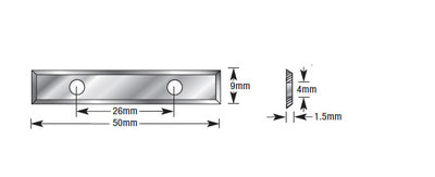 Amana Tool. CNC Insert Knife | 50 x 9 x 1.5mm | AMA-50 