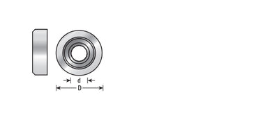 Amana Tool. Ultra-Glide High PRFM Ball Bearing Guide | 29⁄32 Dia x 1⁄4" Shank | 47777  