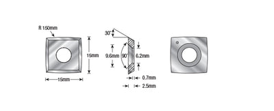 Amana Tool. CNC Insert Knife | 15 x 15 x 2.5mm | RCK-374 