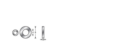 Amana Tool. Steel Flat Washers | 11⁄64 Overall Dia x 3⁄32 Inner Dia | 67129 