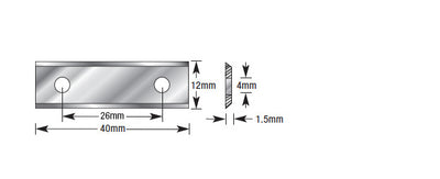 Amana Tool. CNC Insert Knife | 40 x 12 x 1.5mm | ICK-40 