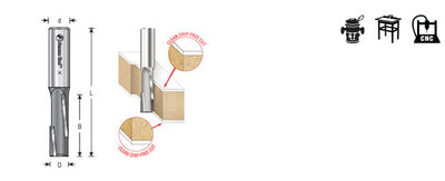 Amana Tool. Opposite Shear Staggered Shear Tooth Plunge | 1⁄2 Dia x 1 1⁄2" x 1⁄2 Shank | 51320 