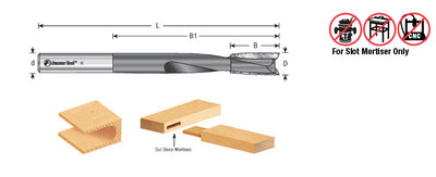 Amana Tool. Mortising Straight Plunge Router Bit | 2 Flute | Various Dia x 1 x 1⁄2"Shank | 45542 