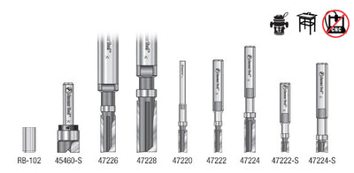 Amana Tool. Flush Trim Plunge Template CNC Router Bit Collection | 8 Piece | 1⁄8, 1⁄4 & 1⁄2" Shank | AMS-600 