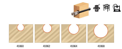 Amana Tool. Router Bit Set | 4 Piece | Carbide Tipped Ball End | AMS-557 