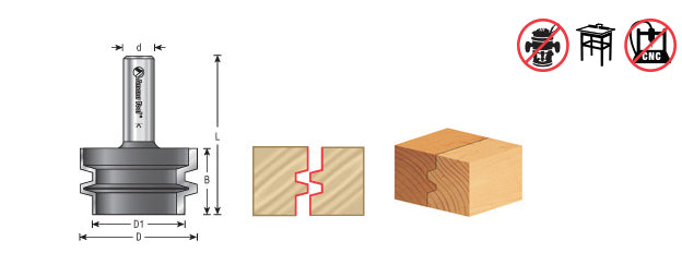 Amana Tool. Glue Joint Router Bit | 1 3⁄32 Dia x 1⁄2 x 1⁄2" Shank | 55388 