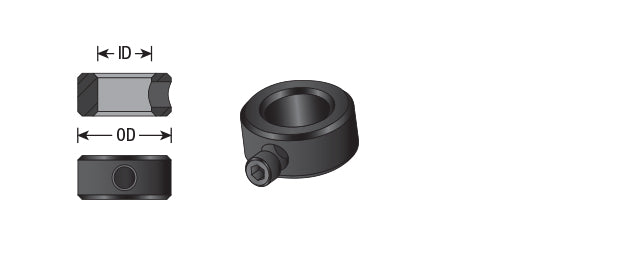 Amana Tool. Ball Bearing Retaining Collars | 7⁄16 Overall Dia x 1⁄4 Inner Dia | 47724 