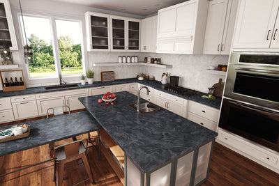 Marbled Gray - 3704 - Modern Kitchen Countertop