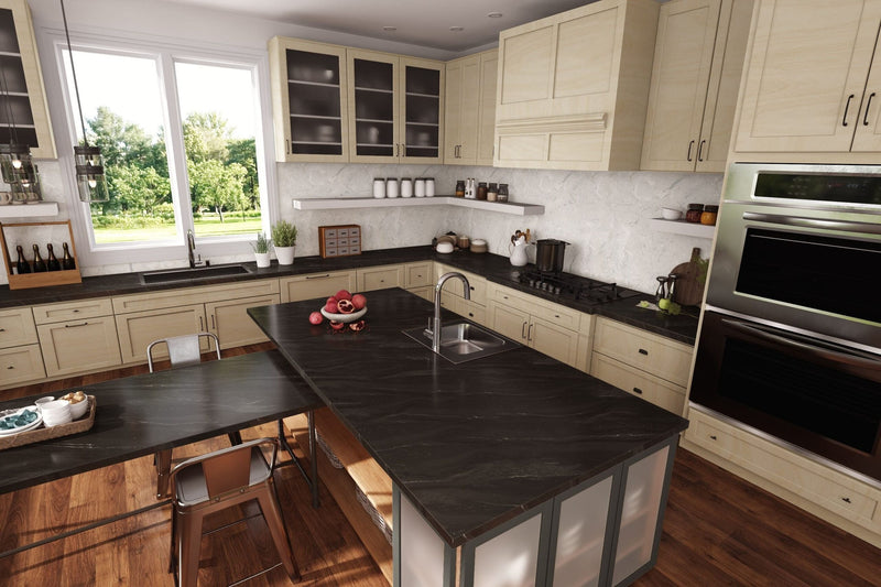 Black Painted Marble - 5015 - SatinTouch Finish - Kitchen Countertop