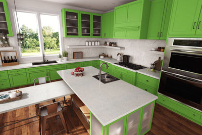 Vibrant Green - 6901 - Kitchen Cabinets 