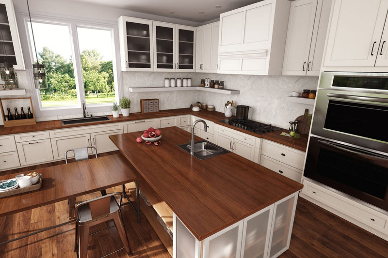 Natural Teak - 8849 - Modern Kitchen Countertops