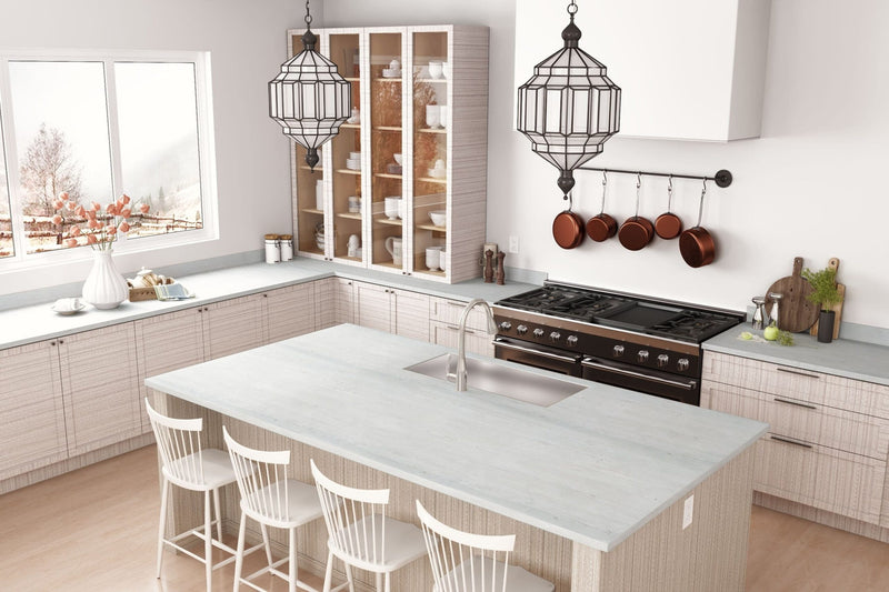 White Painted Wood - 8902 - Traditional Kitchen Countertops 