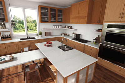 White Painted Wood - 8902 - Modern Kitchen Countertops