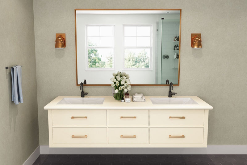 Almond - 920 - Gloss Finish - Bathroom Vanity